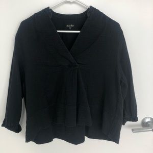 Steven Alan black cotton shirt (thick)